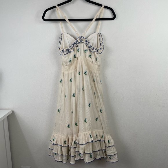 Anthropologie Floreat Grasslands Embroidered Dress - Picture 4 of 14